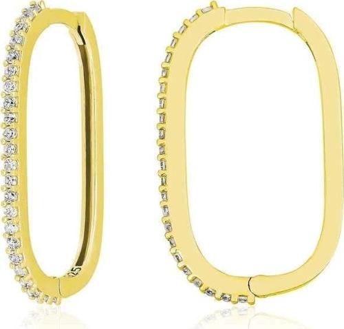 Gümüş Zirkon Taşlı Halka Kadın Küpe