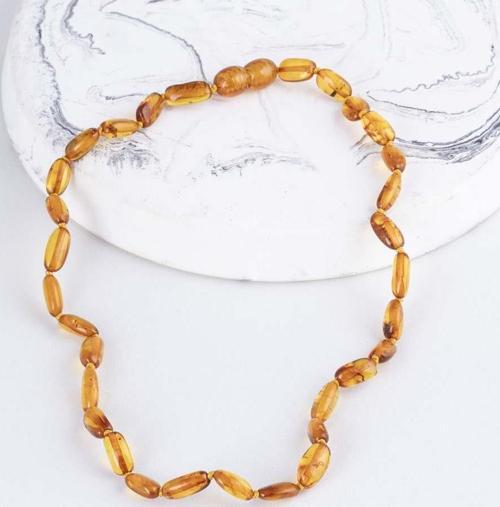 Kahve Rengi Orjinal Çocuk Kehribar Kolye