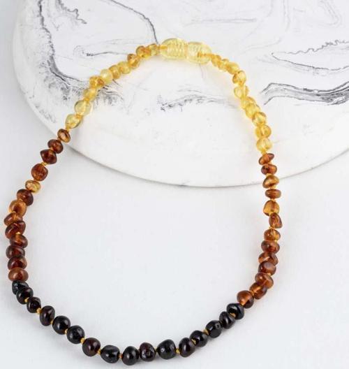 Sıralı Renk Orjinal Çocuk Kehribar Kolye