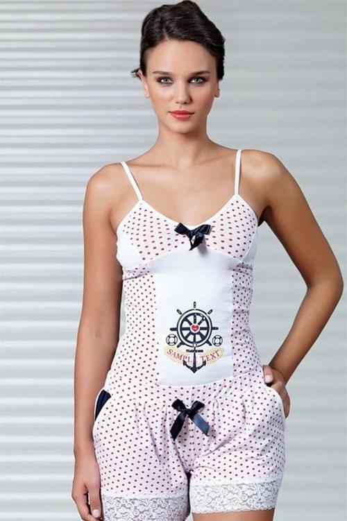 Puantiyeli Şortlu Takım B404