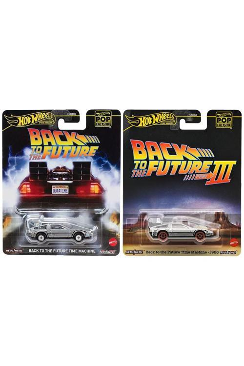  Hot Wheels Premium Back To The Future Time Machine 2 Araç Set (1/64) 1955