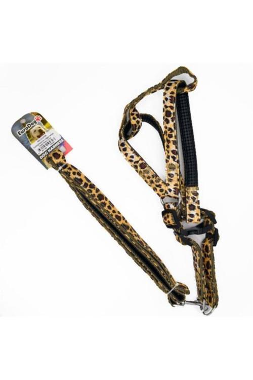 Köpek Uzatma Tasması+Göğüs Tasması Leopar 20Mm 120 Cm - 454-Jclh799
