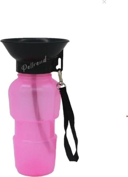 500Ml Köpek Seyahat Suluğu Su Şişesi Pembe