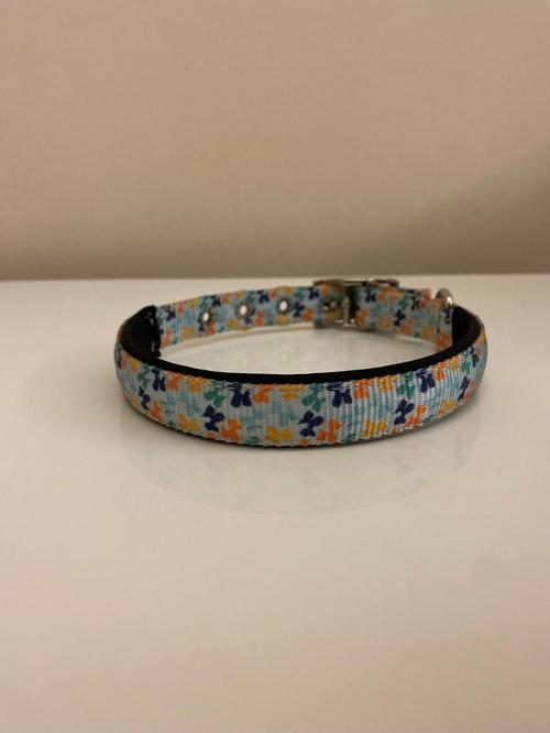 Köpek Figürlü Ayarlanabilir Renkli Desenli Boyun Tasması