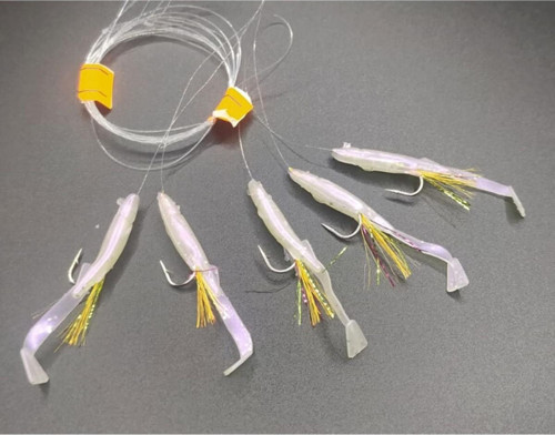 Silikon At Çek Takımı (2 ADET) Silikon Balıklı Çapari 5,5 Cm Şeffaf Karışık