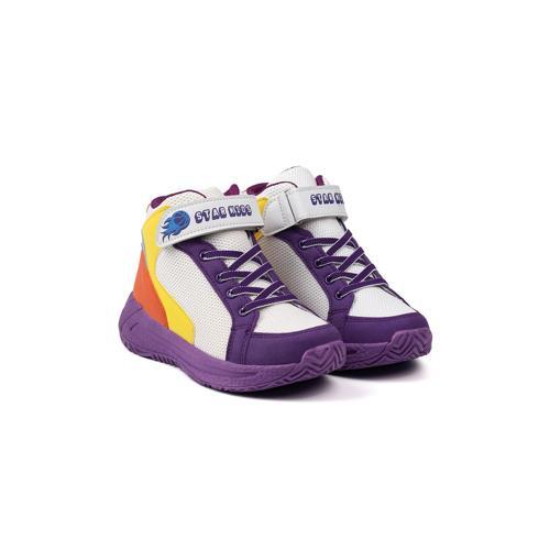 Unisex Çocuk Mor Basket Spor Ayakkabı - Renkli, Rahat Günlük