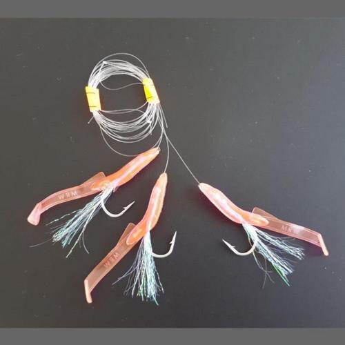 Silikon At Çek Takımı (2 ADET) V8 Silikon Balıklı Çapari 6,5 Cm Pembe