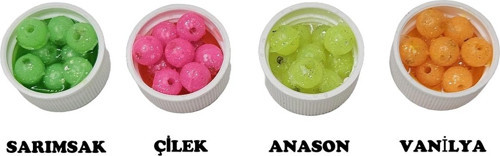 Çilek Kokulu 10 mm Silikon Yumuşak Yüzen Sazan Turna Çupra Levrek Dip Yemi (20 Adet)