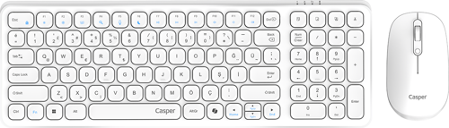 D300 Beyaz Kablosuz Klavye Mouse Set