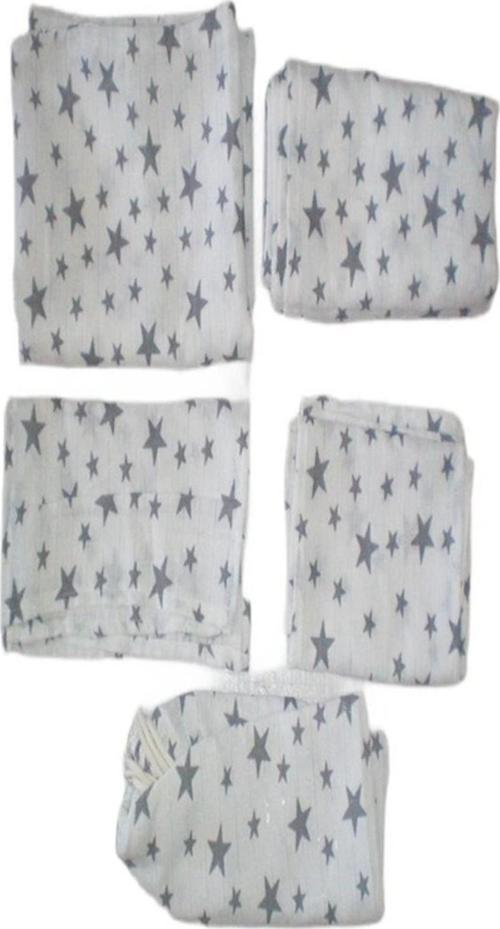 Bebek Müslin Set %100 Pamuk 7 Parça Battaniye Ağız Bez