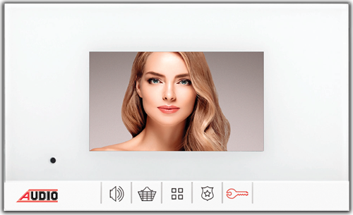 AUDIO 001180B Bus Plus 4.3"Görüntülü Diafon Mekani̇k Butonlu - Beyaz Şase