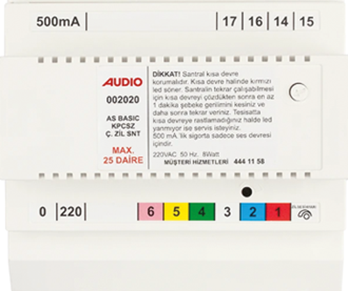 AUDIO 002020 Bus Plus As Santral (Kapıcısız Çift Zili 25 Daireye Kadar) – Beyaz Şase