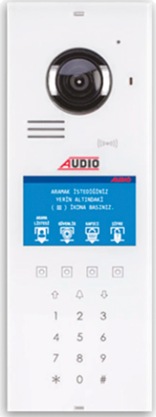 AUDIO 003007 Bus Plus 4.3" Ekranlı Zil Paneli (Dokunmatik Butonlu) Beyaz