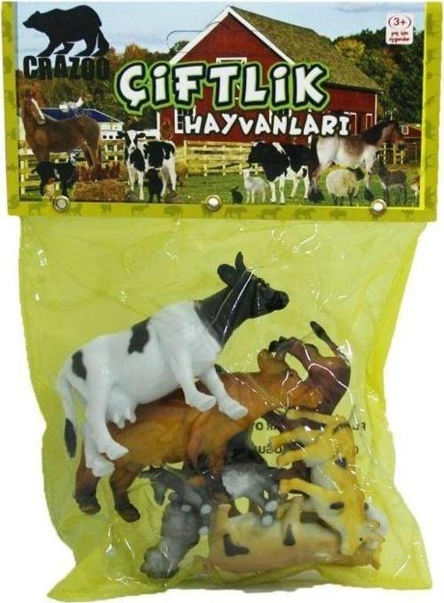 Sunman Çiftlik Hayvanları Poşetli Kız Erkek Çocuk Oyuncak Eğitici Oyuncaklar