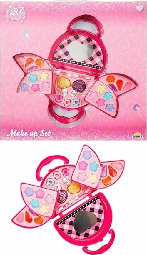 Pretty Pinky 3 Katlı Pembe Çantalı Makyaj Seti Kız Erkek Çocuk Oyuncak Eğitici Oyuncaklar