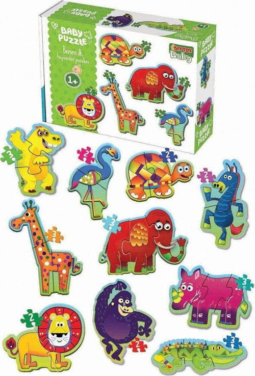 Eğitici Oyuncak 1727 Dıytoy, Baby Puzzle- Orman Hayvanları Kız Erkek Çocuk Eğitici Eğitici Oyunc