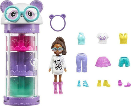 Eğlenceli Oyuncak HKW04 Polly Pocket Moda Eğlencesi Oyun Setleri-Mattel Kız Erkek Çocuk Eğitici Eğ