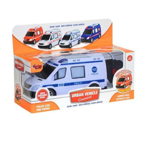 Eğitici Oyuncak V001-2 V3 V004-Kumandalı Sesli Işıklı Polis Arabası-Jandarma-Ambulans-İtfaiye 1:18-1adet Fiyatıdır K