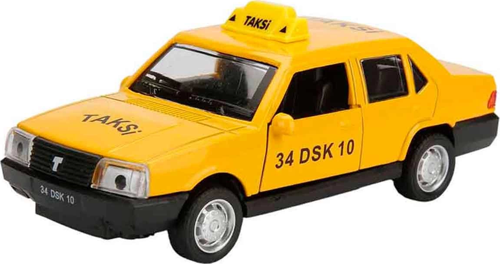 Kız Erkek Çocuk Oyuncak 1:32 Sesli ve Işıklı Taksi 13cm Kız Erkek Çocuk Eğitici