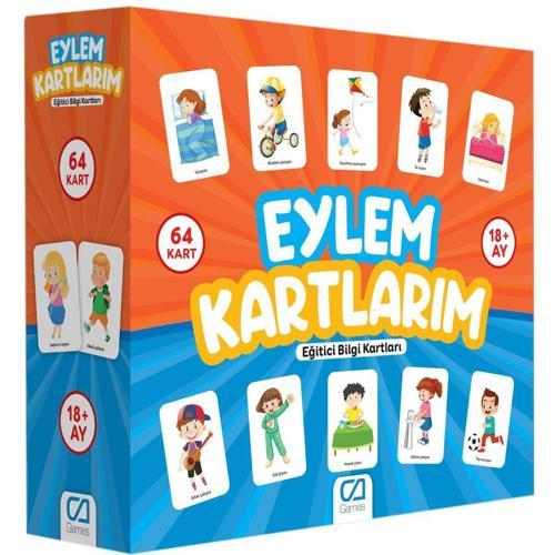Kız Erkek Çocuk Oyuncak 401 CAKRT-5174 Eylem Kartlarım - CA Games Kız Erkek Çocuk Eğitici Eğitici Oyunca