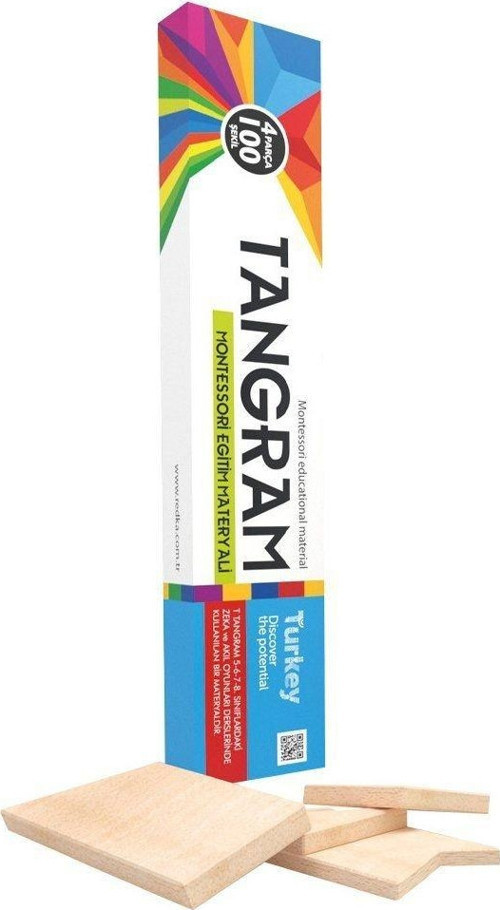 Öğretici Oyuncak 1431 Redka, T Tangram 4 Parça Kız Erkek Çocuk Eğitici