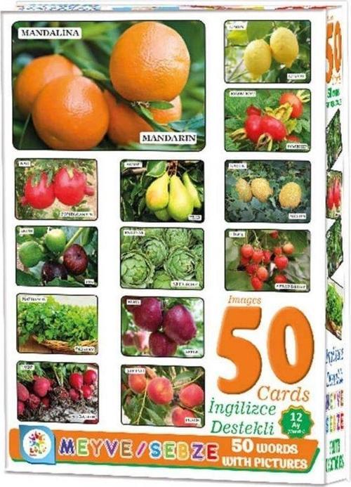 Kız Erkek Çocuk Oyuncak LC7178 BABY 50 MEYVE SEBZE Kız Erkek Çocuk Eğitici