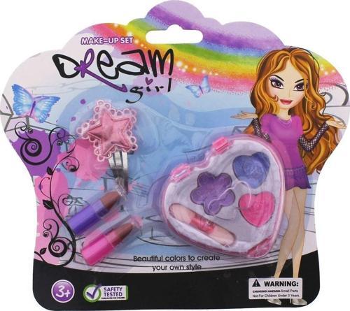 Kız Erkek Çocuk Oyuncak Çıt Çıt Tokalı Kalp Kutu Mini Makyaj Seti Kız Erkek Çocuk Eğitici Eğitici Oyunca