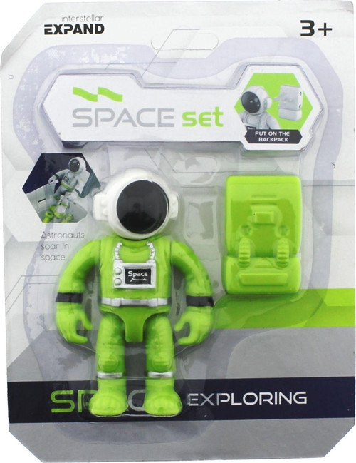 Eğlenceli Oyuncak Çantalı Yeşil Astronot Figür Kız Erkek Çocuk Eğitici