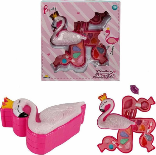 Öğretici Oyuncak Flamingo Şekilli 3 Katlı Makyaj Güzellik Seti Kız Erkek Çocuk Eğitici Eğitici Oy