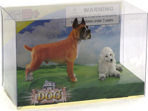Öğretici Oyuncak Boxer ve Kaniş Model Hayvan Köpek Kız Erkek Çocuk Eğitici