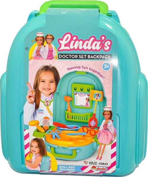 Eğitici Oyuncak 03843 Linda'nın Doktor Set Sırt Çantası Kız Erkek Çocuk Eğiticil