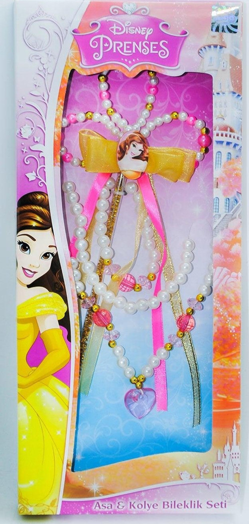Eğitici Oyuncak Disney Prenses Belle Asa-Kolye-Bileklik Seti Kız Erkek Çocuk Eğitici Eğitici Oyu