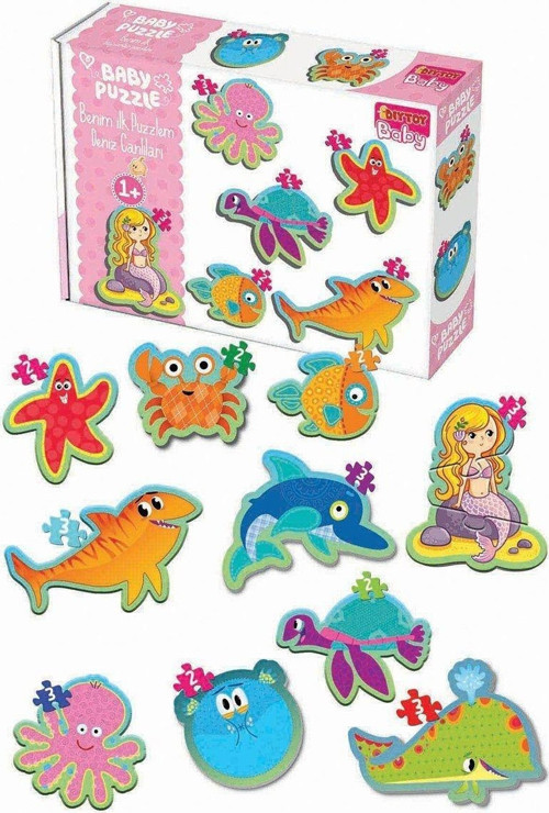 Eğitici Oyuncak 1710 Dıytoy, Baby Puzzle-Benim İlk Puzzle Deniz Canlıları Kız Erkek Çocuk Eğiticila