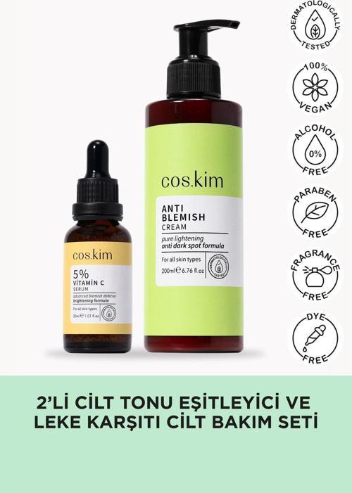 2’Li Cilt Tonu Eşitleyici, Leke Ve Kızarıklık Karşıtı Cilt Bakım Seti