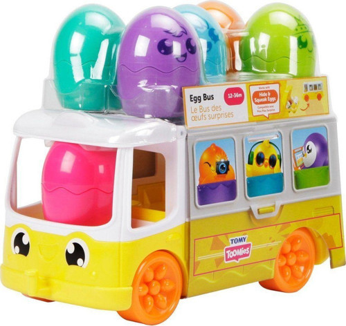 Eğlenceli Oyuncak 73098 Tomy, Yumurta Otobüsü, 12-36 ay Kız Erkek Çocuk Eğitici