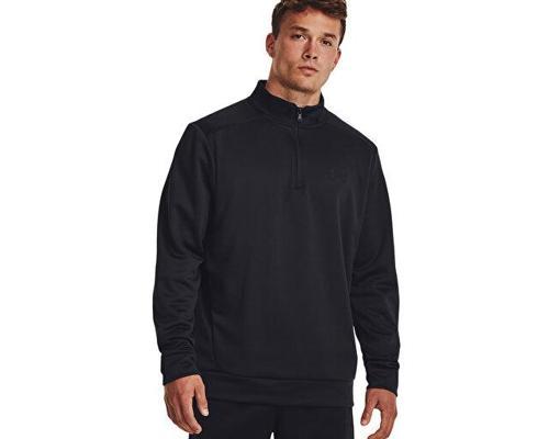 Ua Armour Fleece 1/4 Zip Erkek Günlük Uzun Kollu Tişört 1373358-001 Siyah