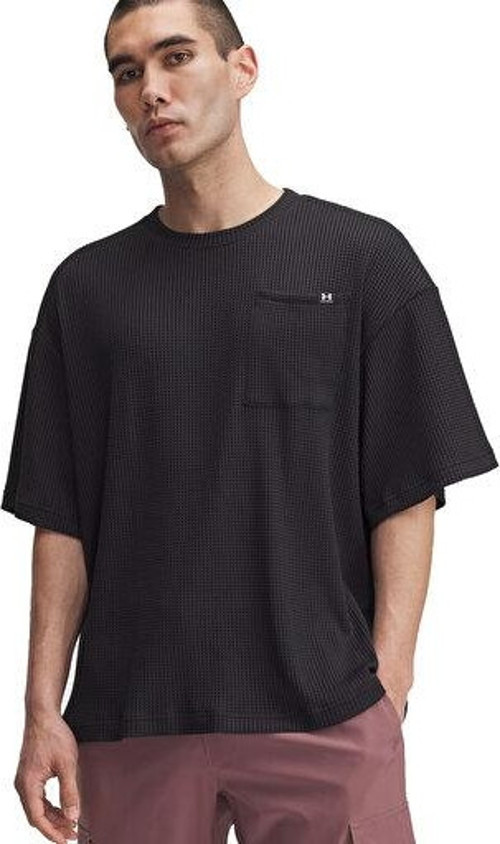 Ua Rival Waffle Crew Erkek Günlük Tişört 1383106-001 Siyah