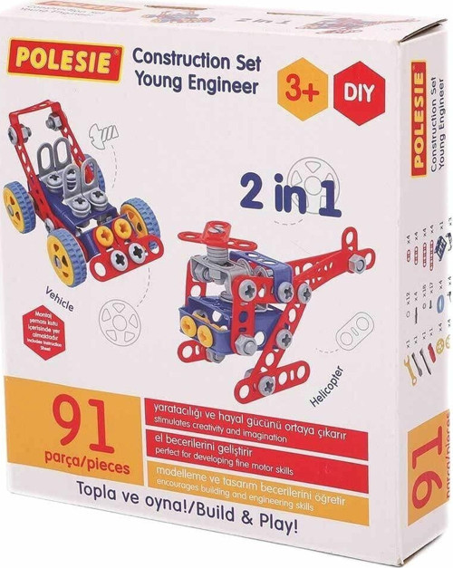 Öğretici Oyuncak 72986 TASARIM SETİ (MUCİT), 91 PCS (BOX) Kız Erkek Çocuk Eğitici
