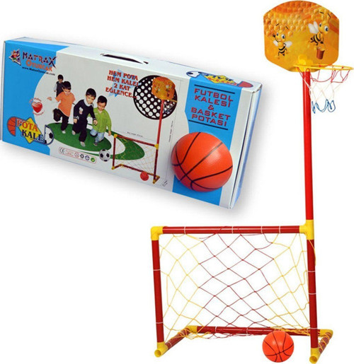 Kız Erkek Çocuk Oyuncak 224 PORTATİF KALE-BASKET POTASI Kız Erkek Çocuk Eğitici