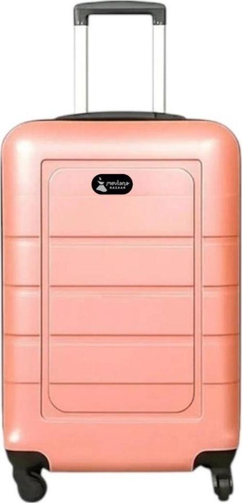 PC ve ABS Sert Yanlı Orta Boy Valiz Pembe