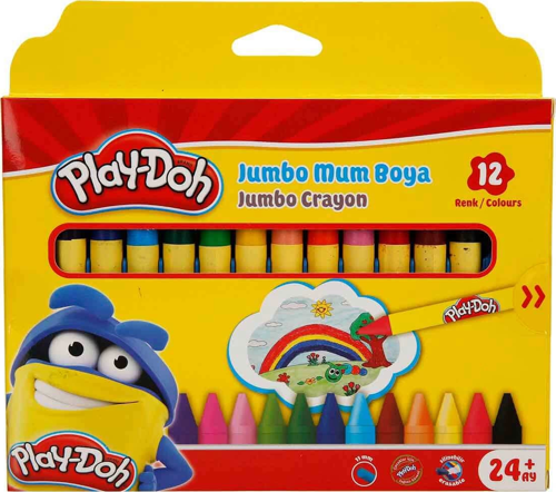 Eğitici Oyuncak Play-Doh 12 Renk Jumbo Kuru Boya Kız Erkek Çocuk Eğitici