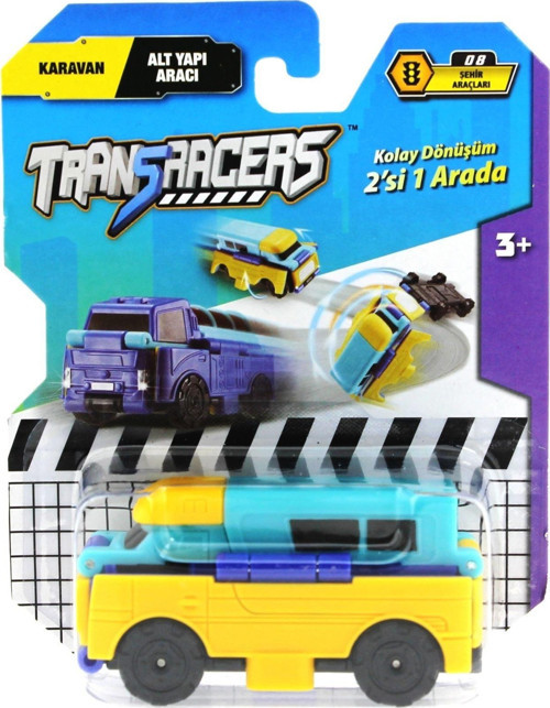 Eğlenceli Oyuncak Transracers Dönüşen Araçlar Karavan / Alt Yapı Aracı Kız Erkek Çocuk Eğitici Eği