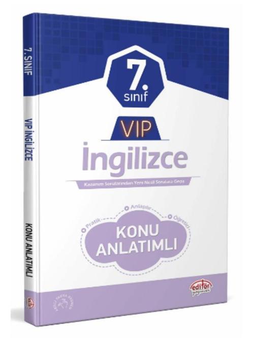 Editör Yayınevi 7. Sınıf Vip İngilizce Konu Anlatımlı