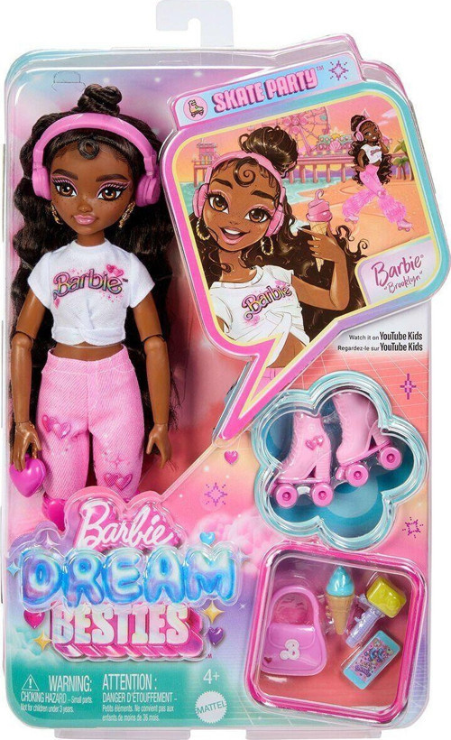 JFX97 Brooklyn-Barbie Dream Besties Paten Partisi Brooklyn Bebek ve Aksesuarları
