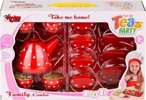 ATF-2020B-2020C Puantiyeli Metal Çay Seti 15 Parça -Vardem Oyuncak