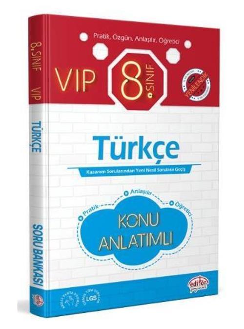 Editör Yayınevi 8. Sınıf Vip Türkçe Konu Anlatımı