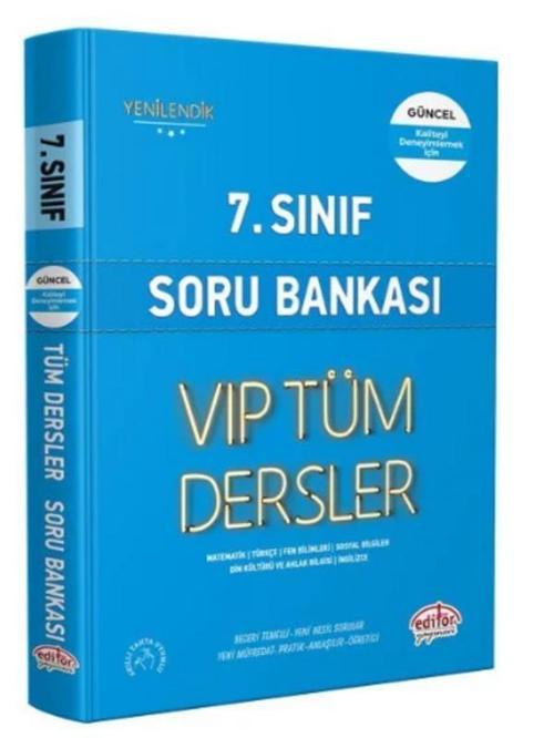Editör Yayınevi 7. Sınıf Tüm Dersler VIP Soru Bankası