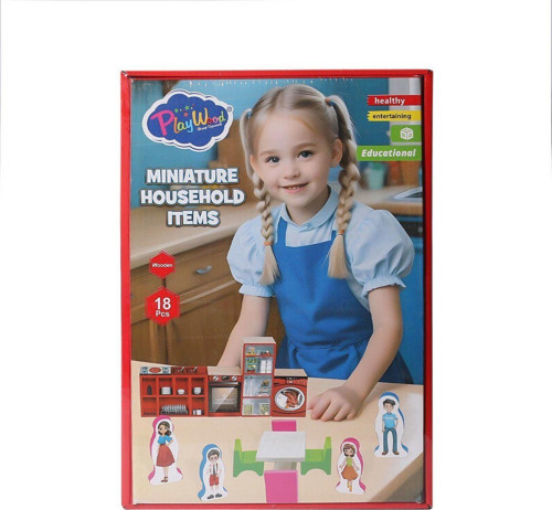 ONY-407 Ahşap Minyatür Ev Eşyaları -Onyıl Oyuncak