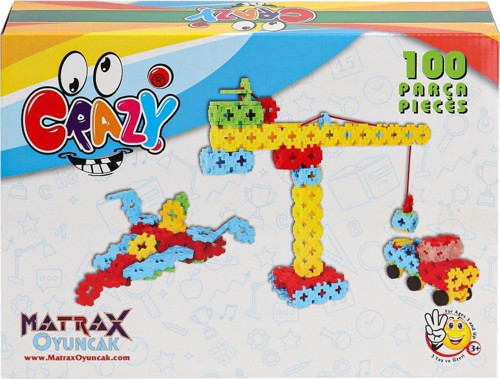 1713 Crazy 100 Parça Blok Seti -Akçiçek Oyuncak