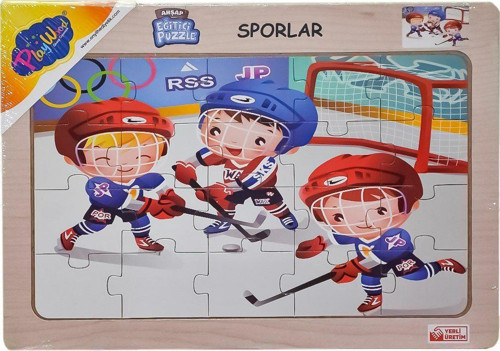 ONY-85-86-87-88 Ahşap Eğitici Puzzle Sporlar -Onyıl